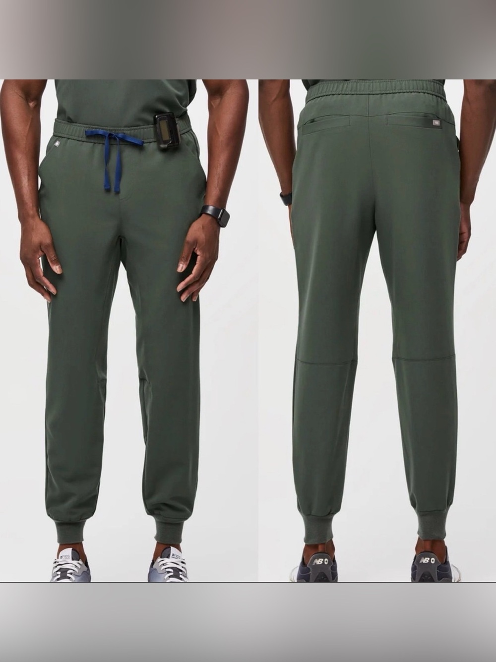 FIGS Men’s Tansen Jogger Scrub Pants Medium Moss Green Technical Collection